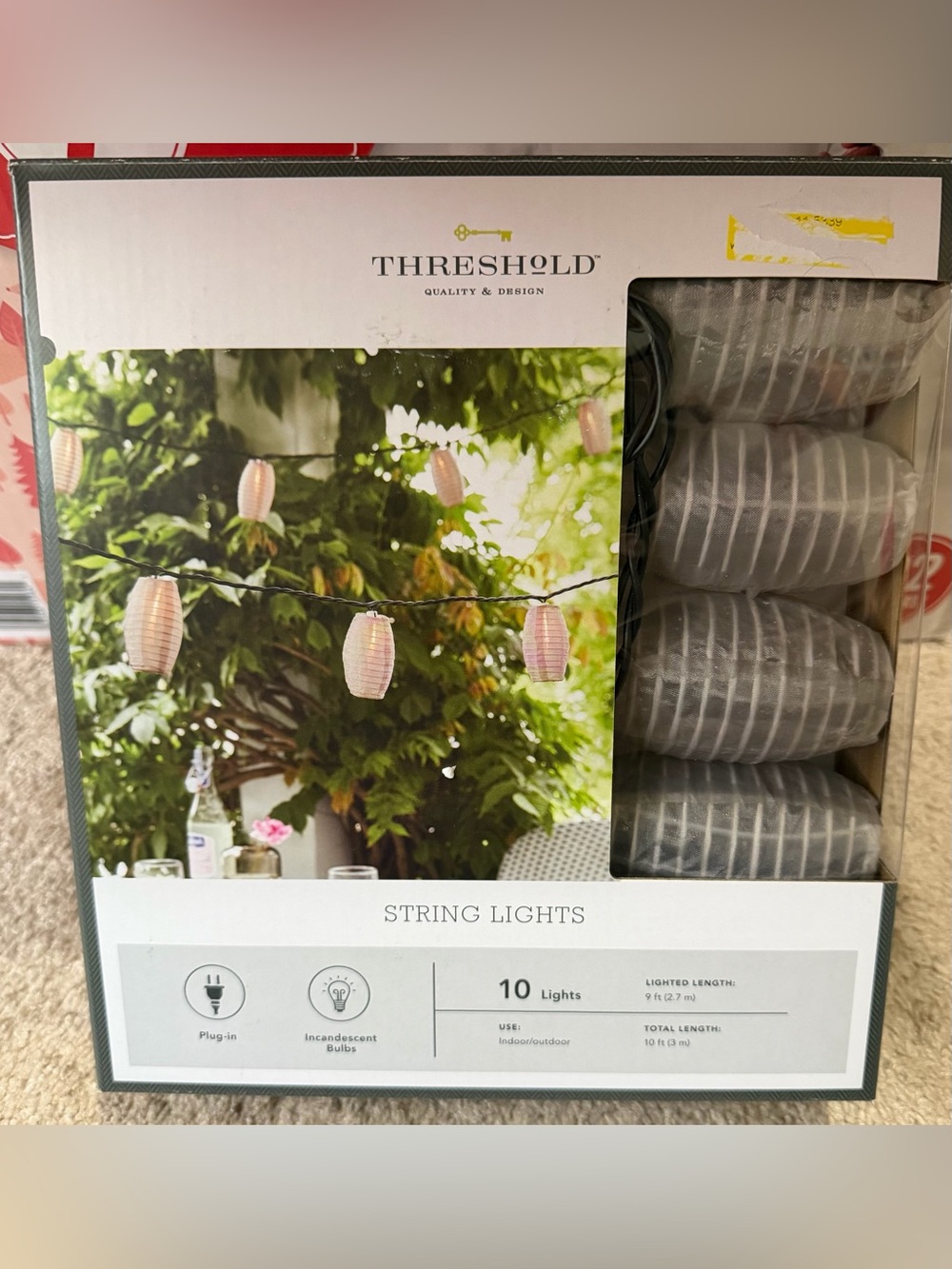 NWT. Threshold Paper Lantern String Lights